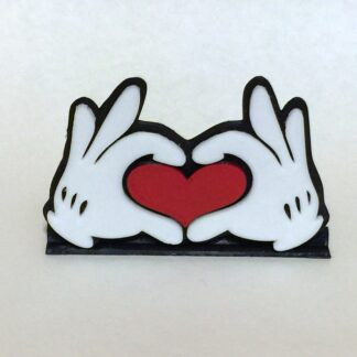 Custom Display Stand - Heart and Gloves